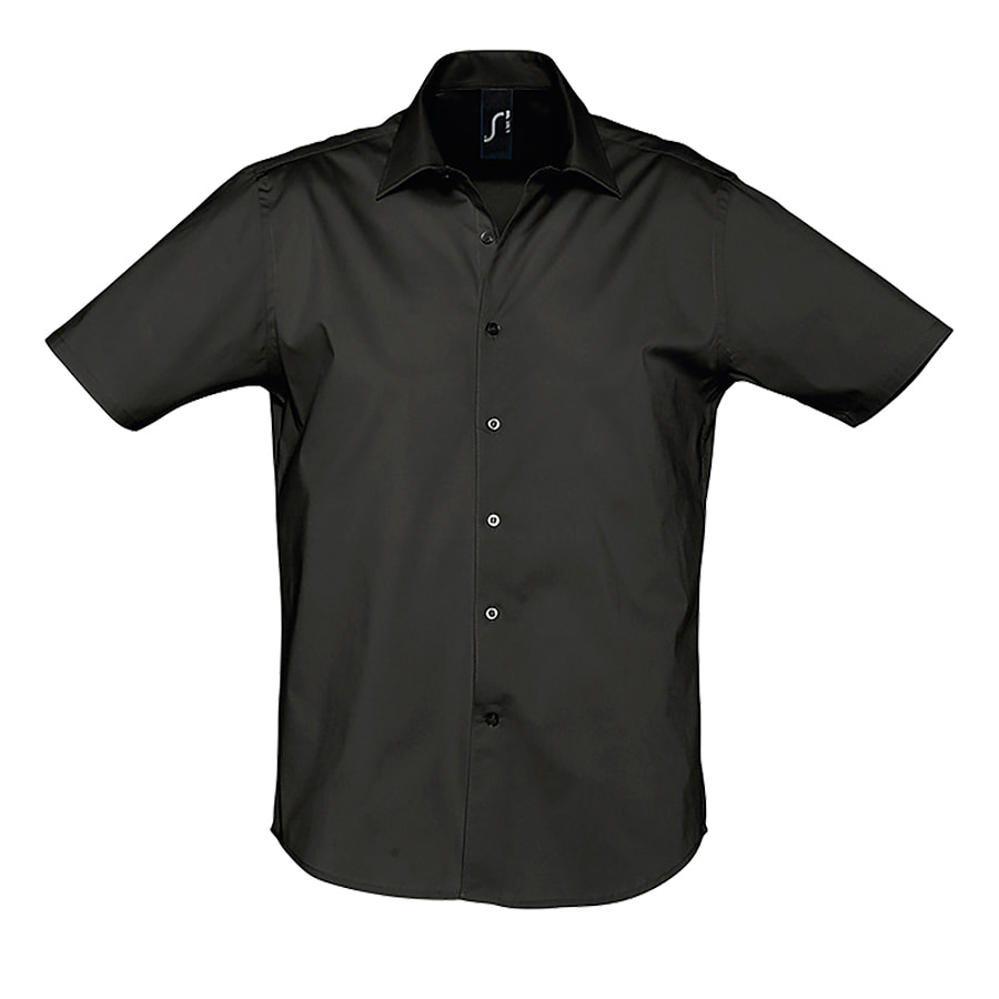 картинка Рубашка мужская "Broadway", черный_S, 97% х/б, 3% п/э, 140г/м2 от магазина