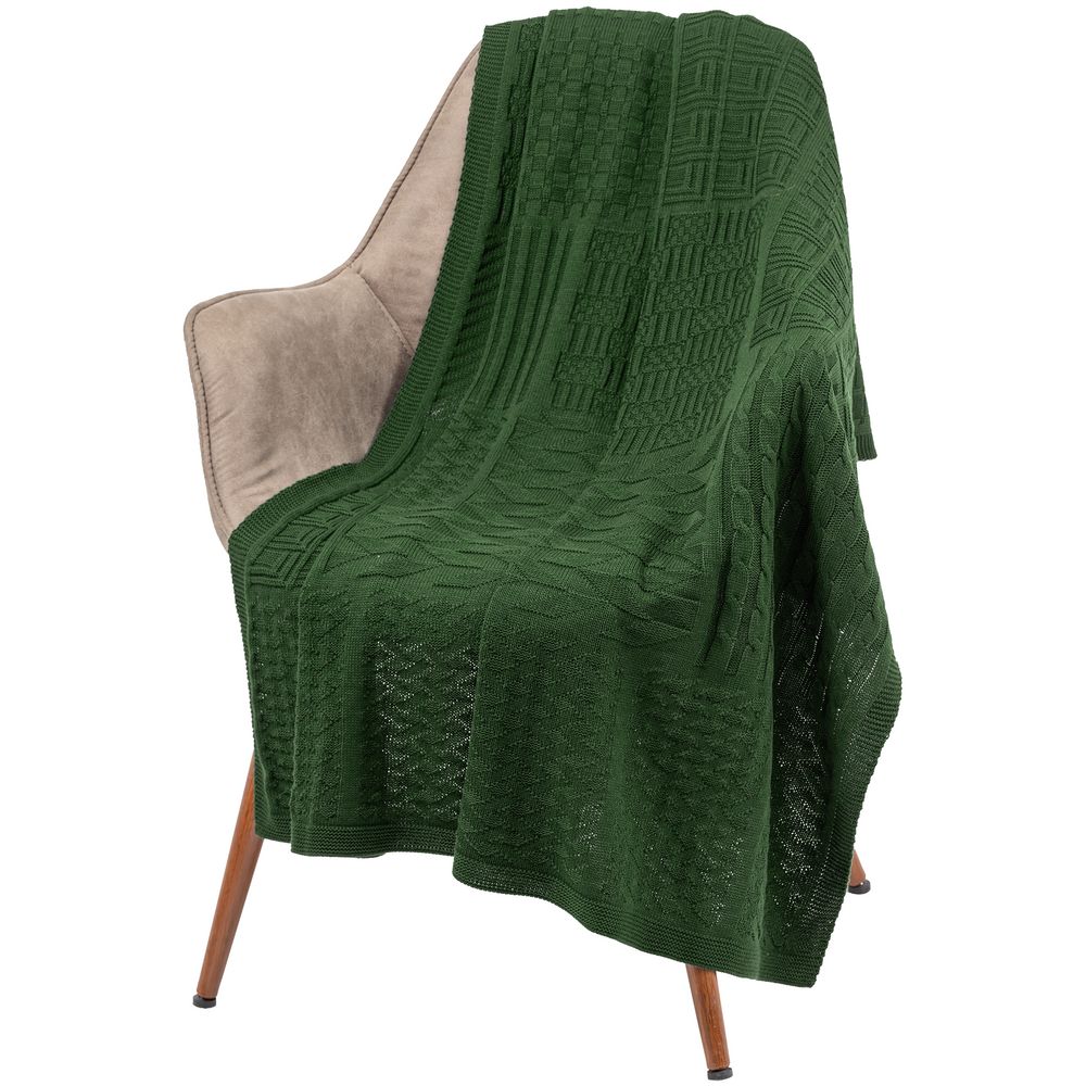 картинка Плед Snippet, темно-зеленый от магазина