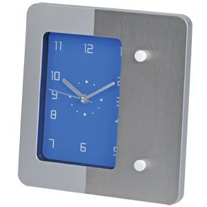 картинка Часы настольные "Futura" с магнитами для записок , синий; 20х18 см; металл, пластик; тампопечать от магазина