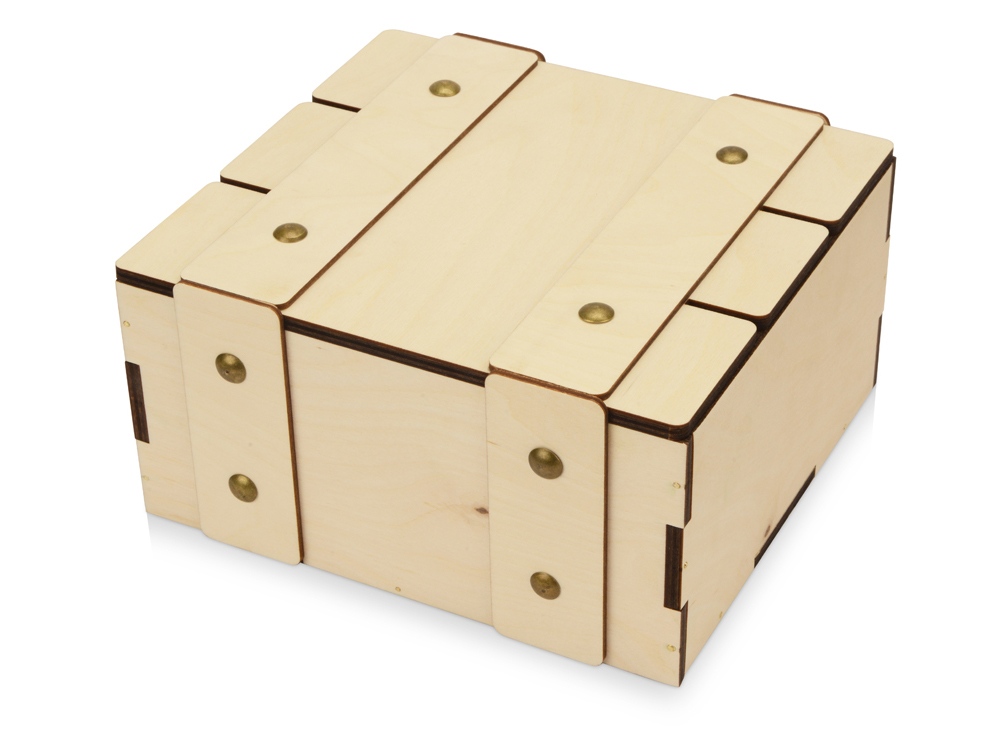 картинка Деревянная подарочная коробка с крышкой Ларчик от магазина