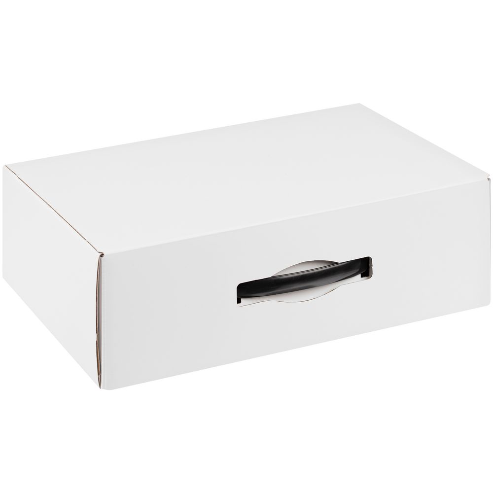 картинка Коробка Matter Light, белая, с черной ручкой от магазина