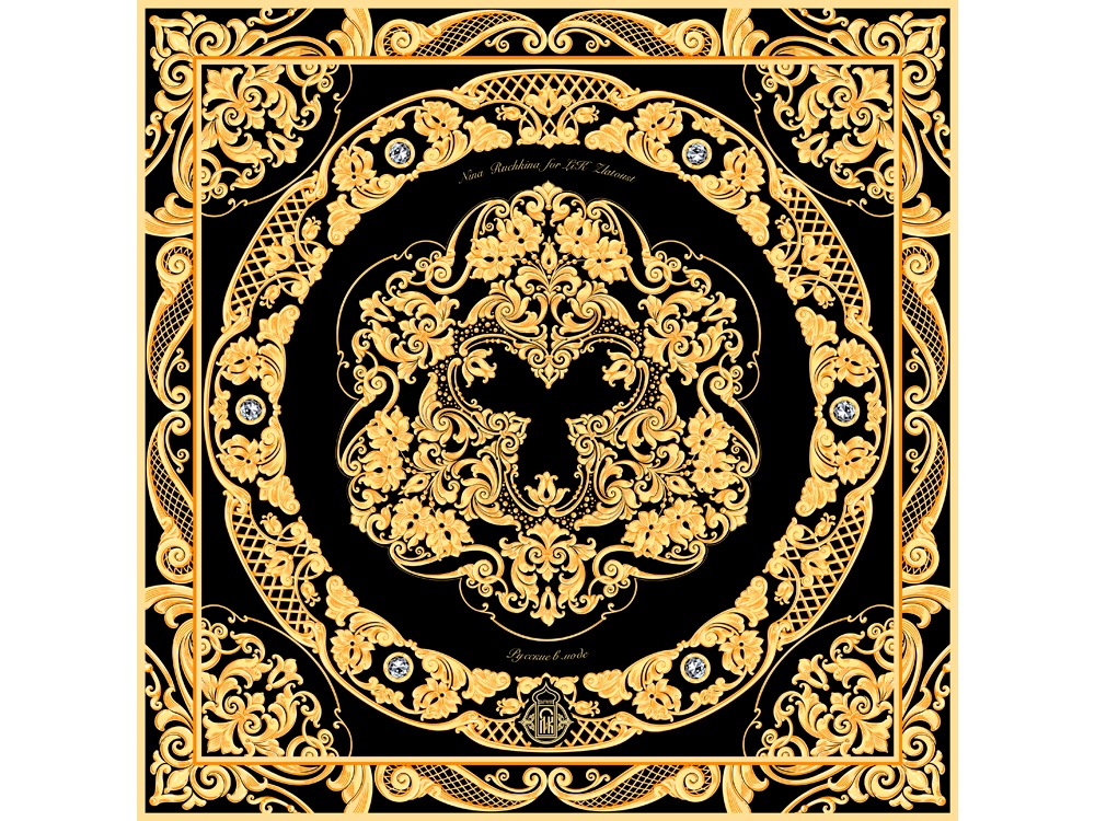 картинка Платок Златоустовская гравюра от магазина