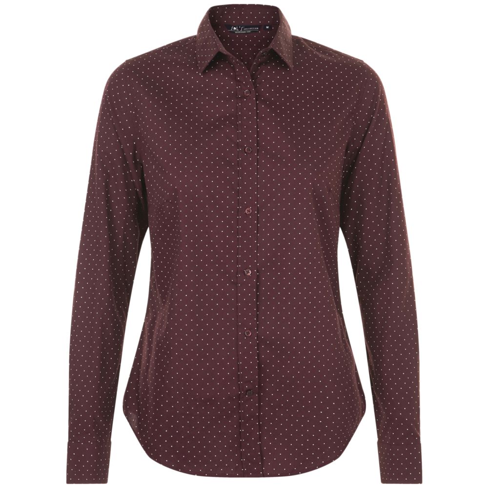 картинка Рубашка женская Becker Women, бордовая с белым от магазина