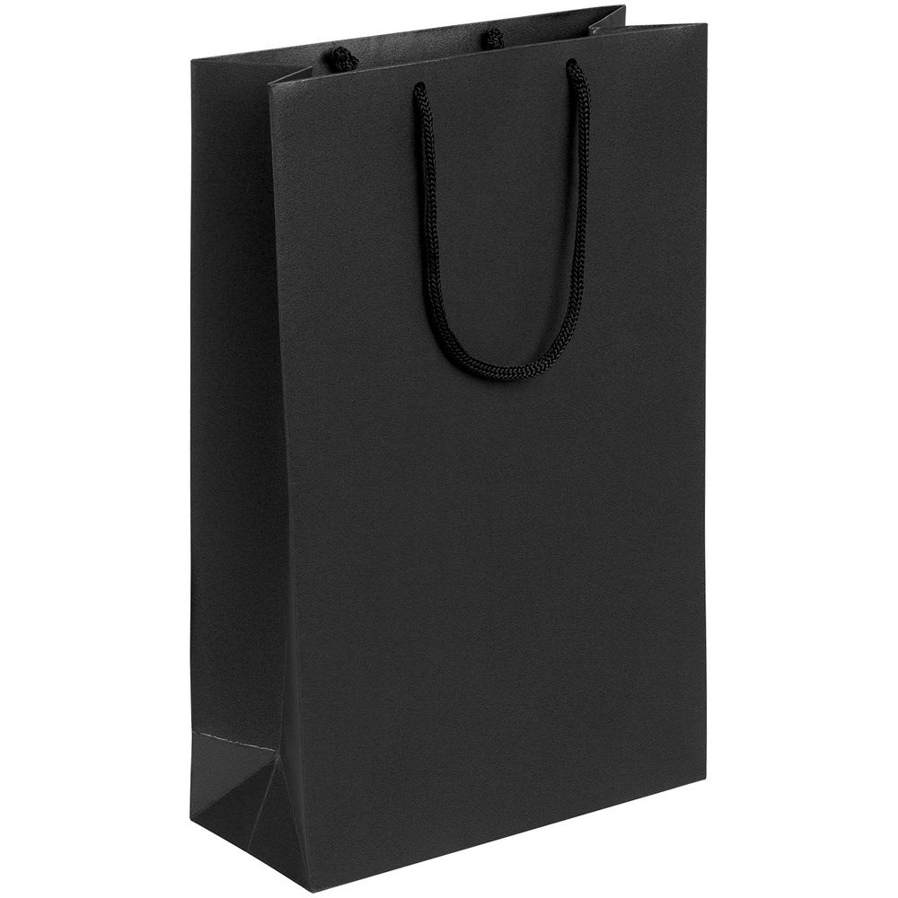 картинка Пакет бумажный «Блеск», средний, черный от магазина