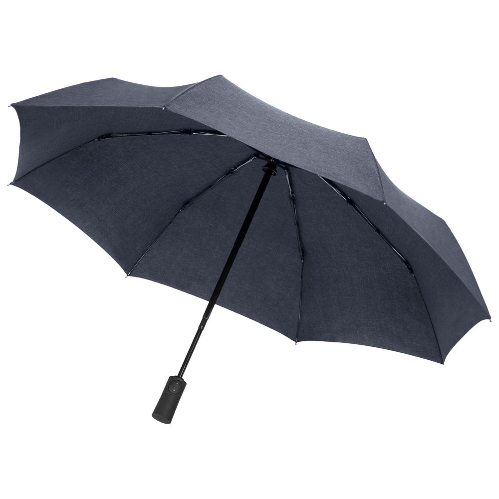 картинка Складной зонт rainVestment, темно-синий меланж от магазина