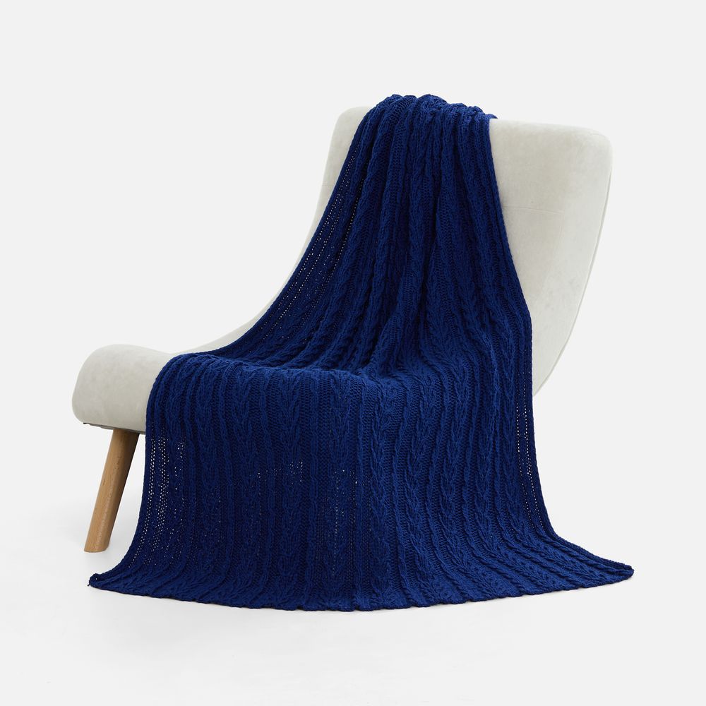 картинка Плед Eloisa, темно-синий (кобальт) от магазина