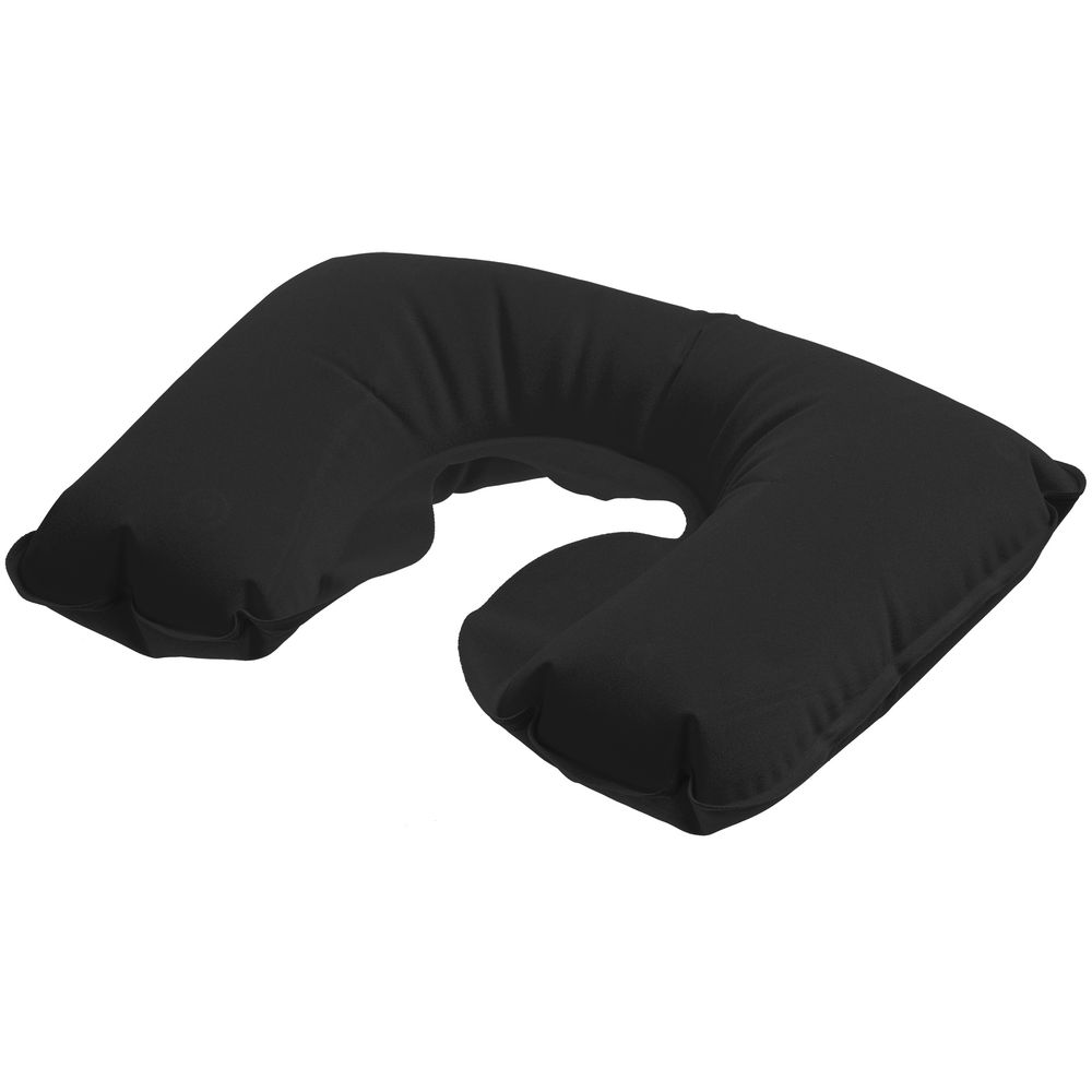 картинка Надувная подушка под шею в чехле Sleep, черная от магазина