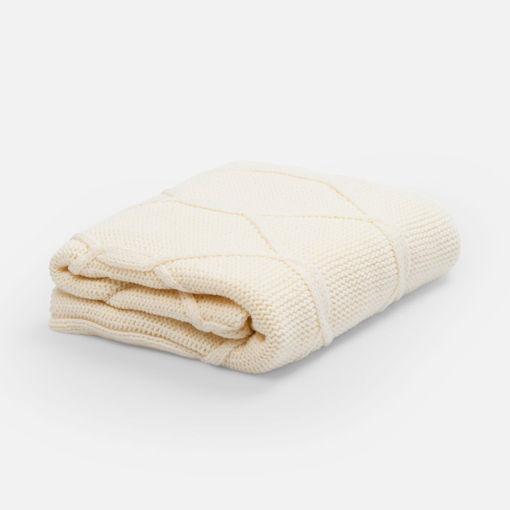 картинка Плед Curve Verve, молочно-белый от магазина