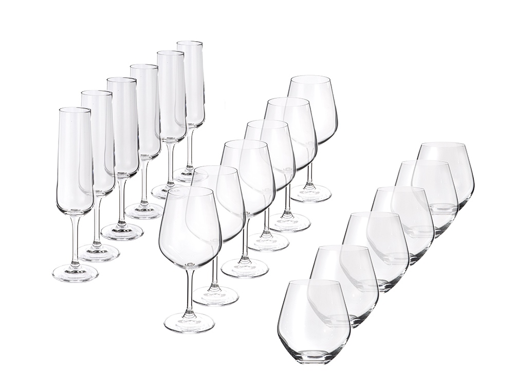 картинка Подарочный набор бокалов для игристых и тихих вин Vivino, 18 шт. от магазина