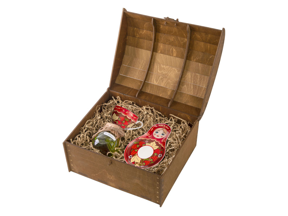 картинка Подарочный набор: чайная пара, варенье из ели и мяты от магазина