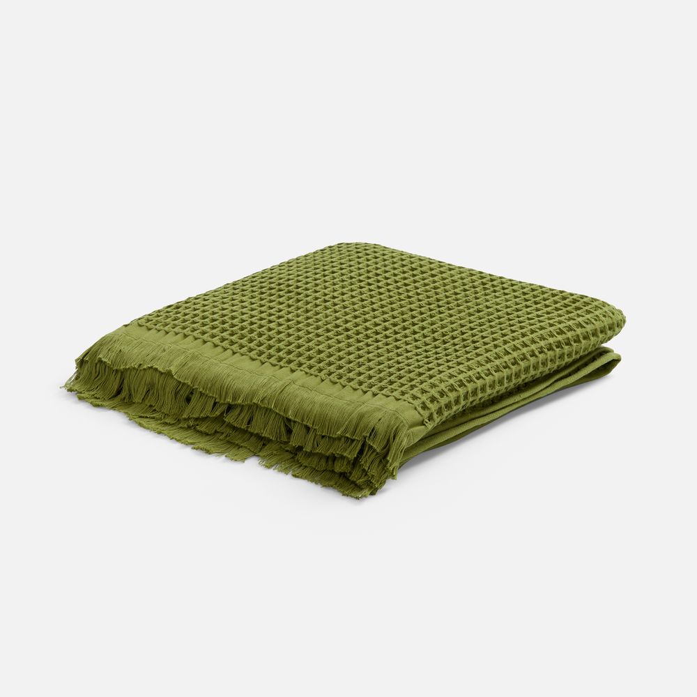 картинка Плед вафельный Elenglect, зеленый от магазина