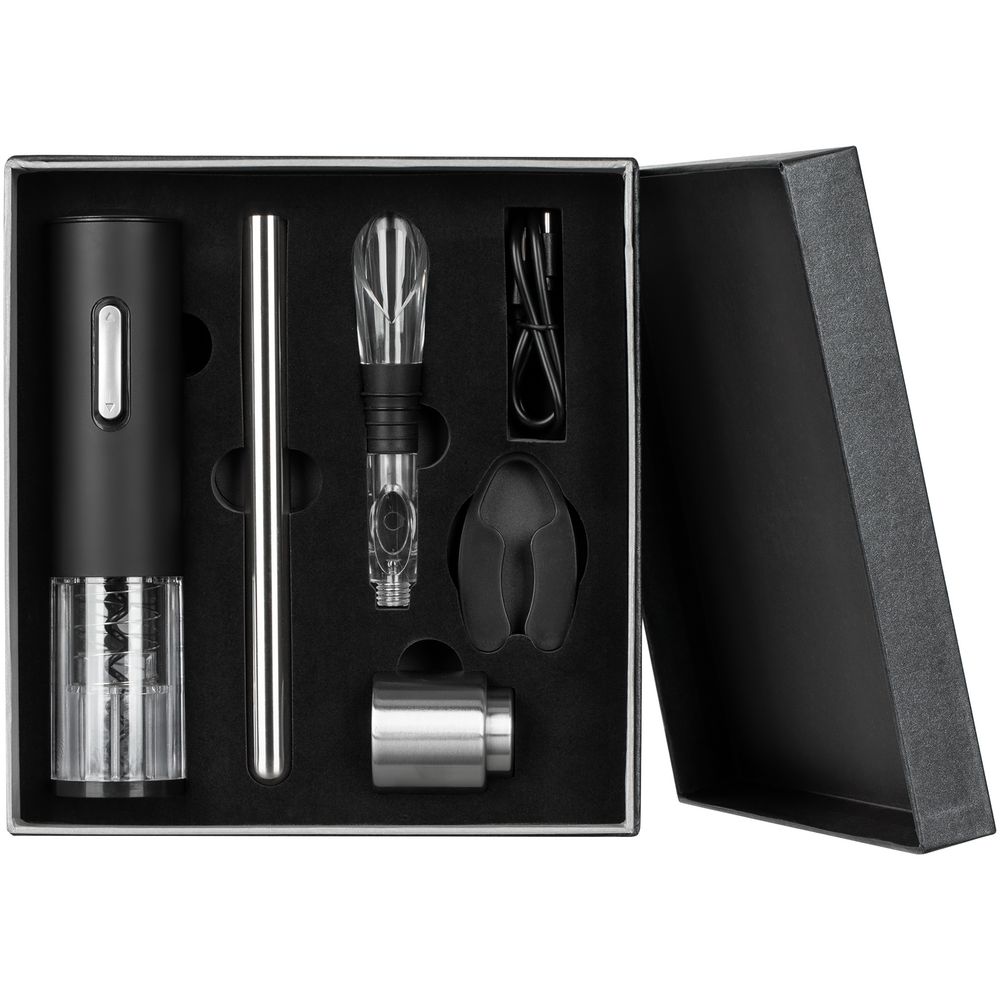 картинка Винный набор Wine Diesel, черный от магазина