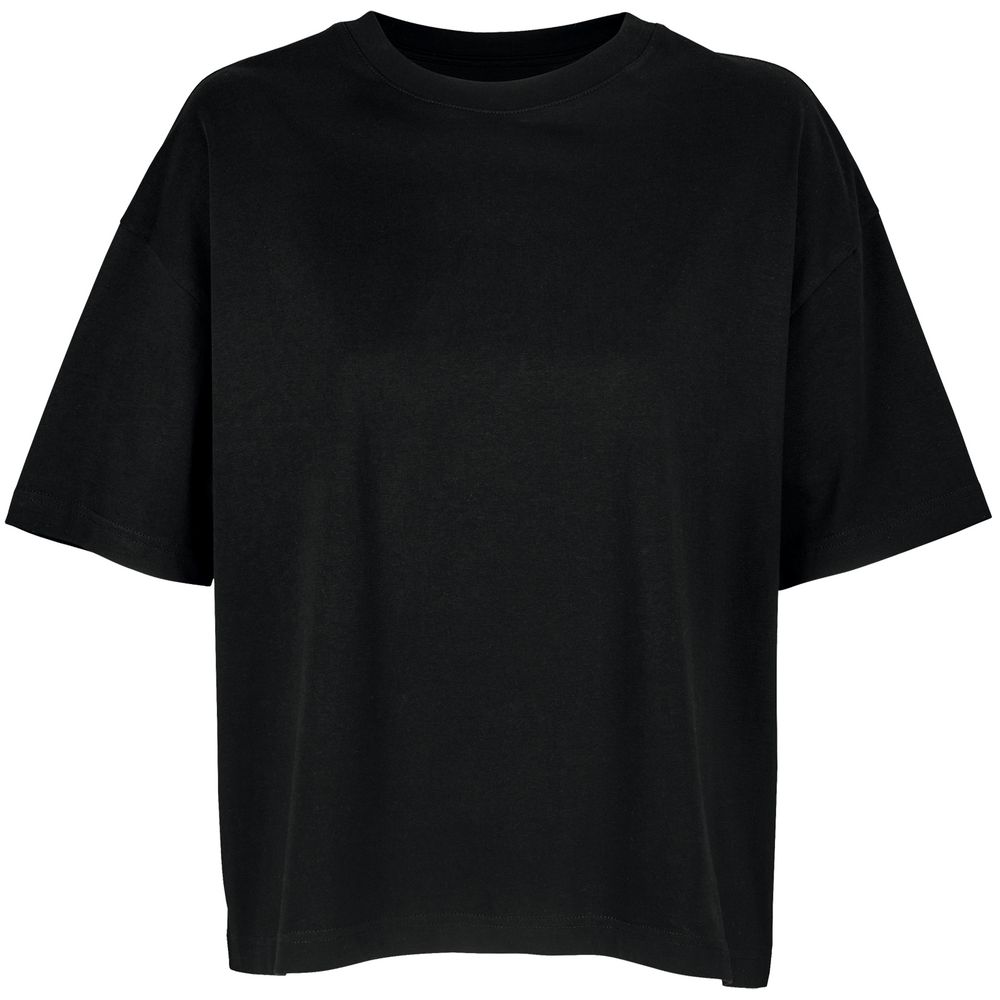 картинка Футболка оверсайз женская Boxy Women, черная от магазина