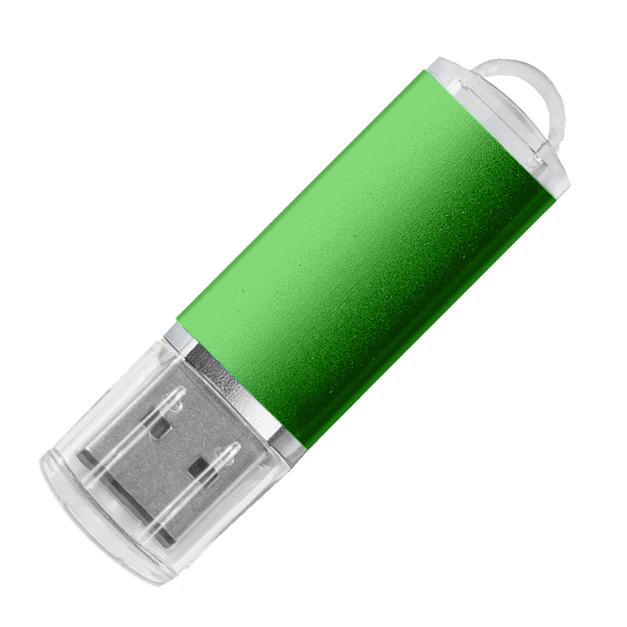 картинка USB flash-карта "Assorti" (8Гб), зеленая, 5,8х1,7х0,8 см, металл от магазина