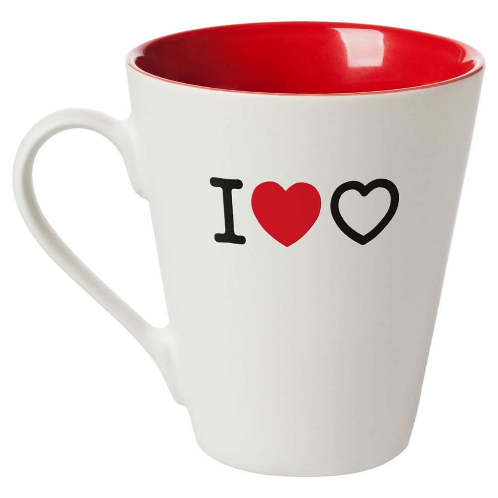 картинка Кружка «Люблю любовь», белая с красным от магазина