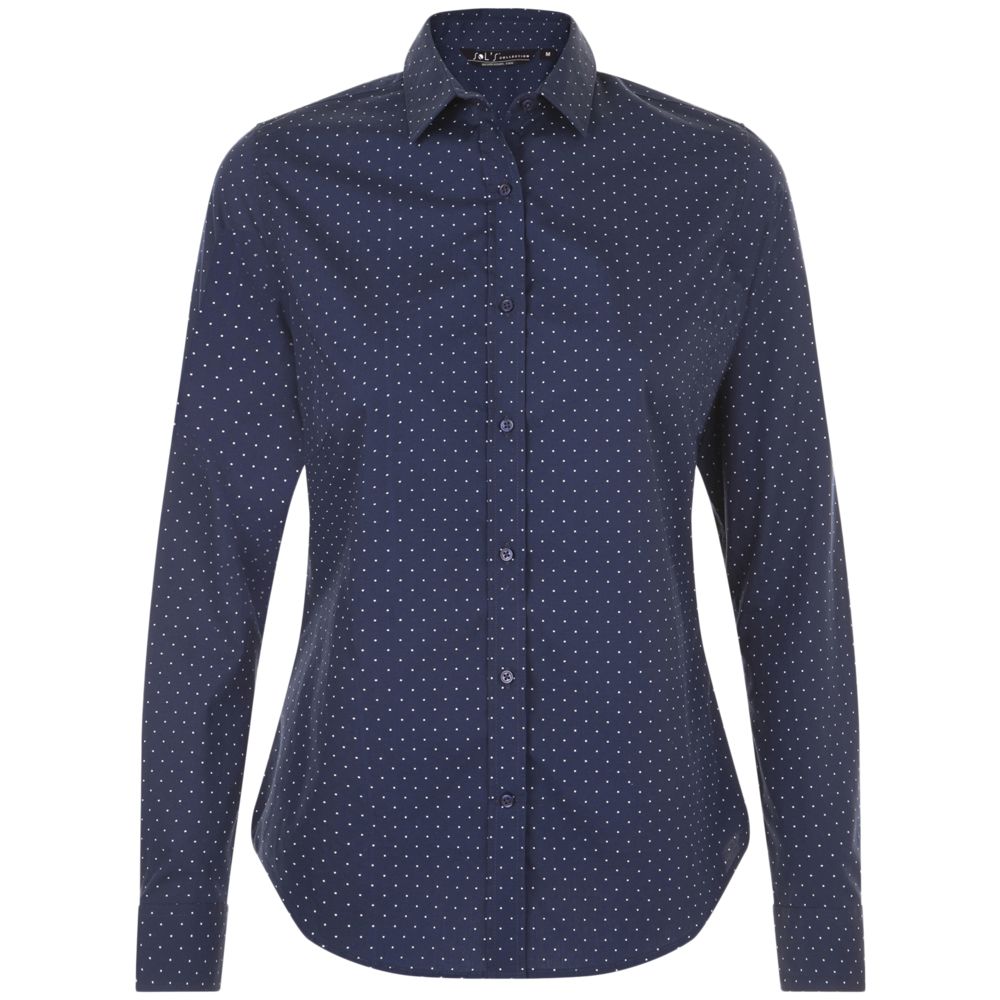 картинка Рубашка женская Becker Women, темно-синяя с белым от магазина