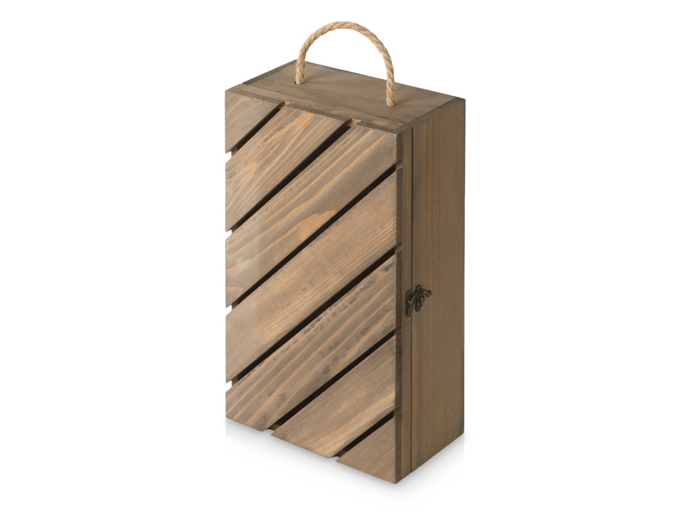 картинка Коробка подарочная из массива дерева Two-bottle box от магазина