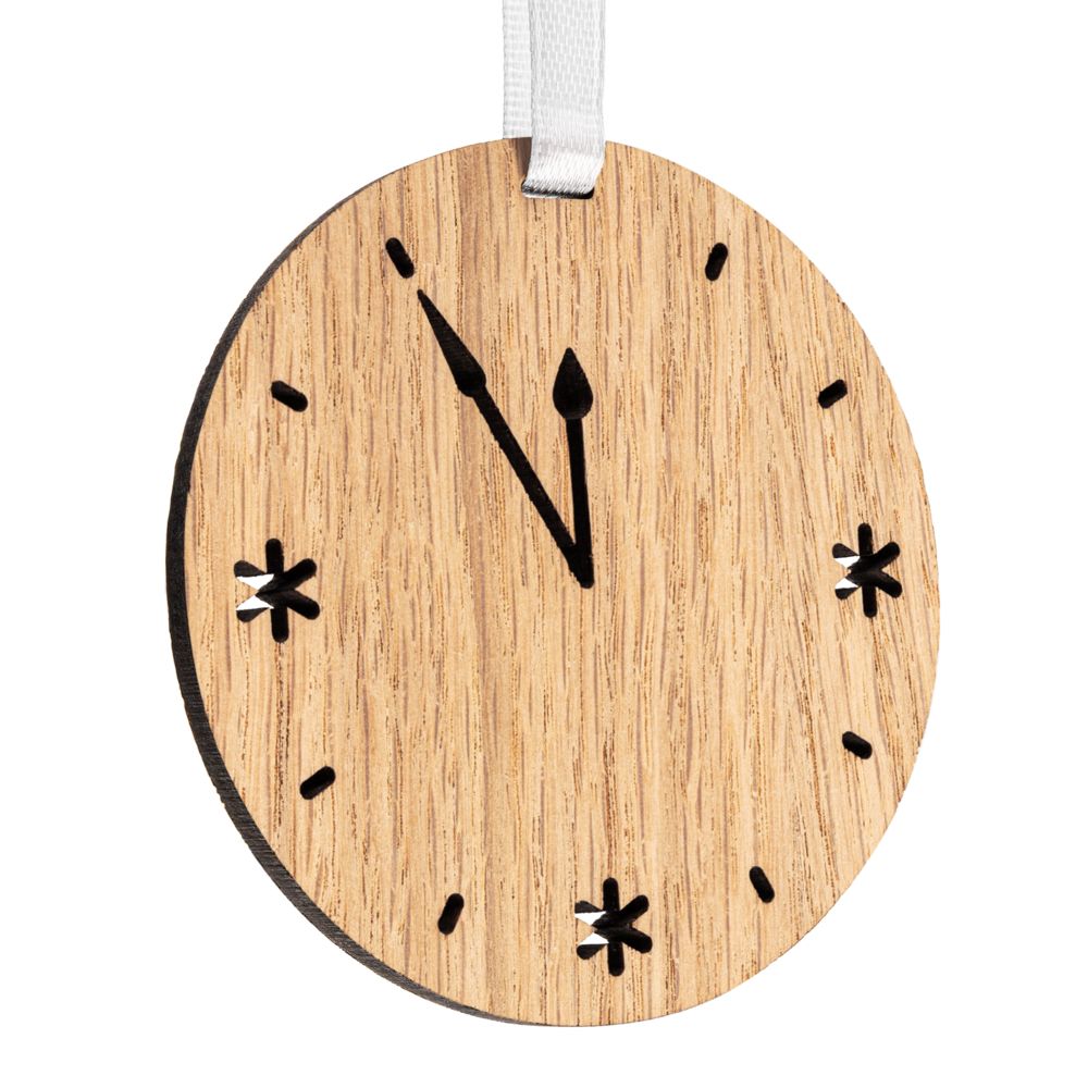 картинка Деревянная подвеска Christmate, часы от магазина