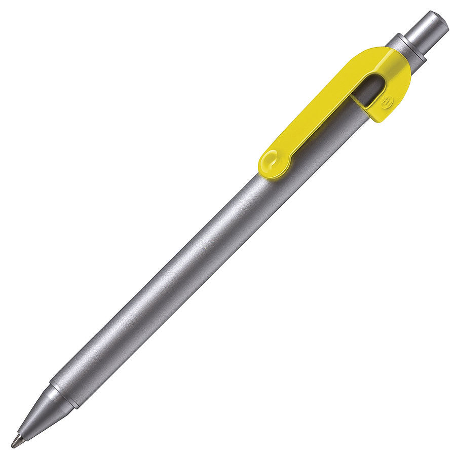 картинка SNAKE, ручка шариковая, желтый, серебристый корпус, металл от магазина