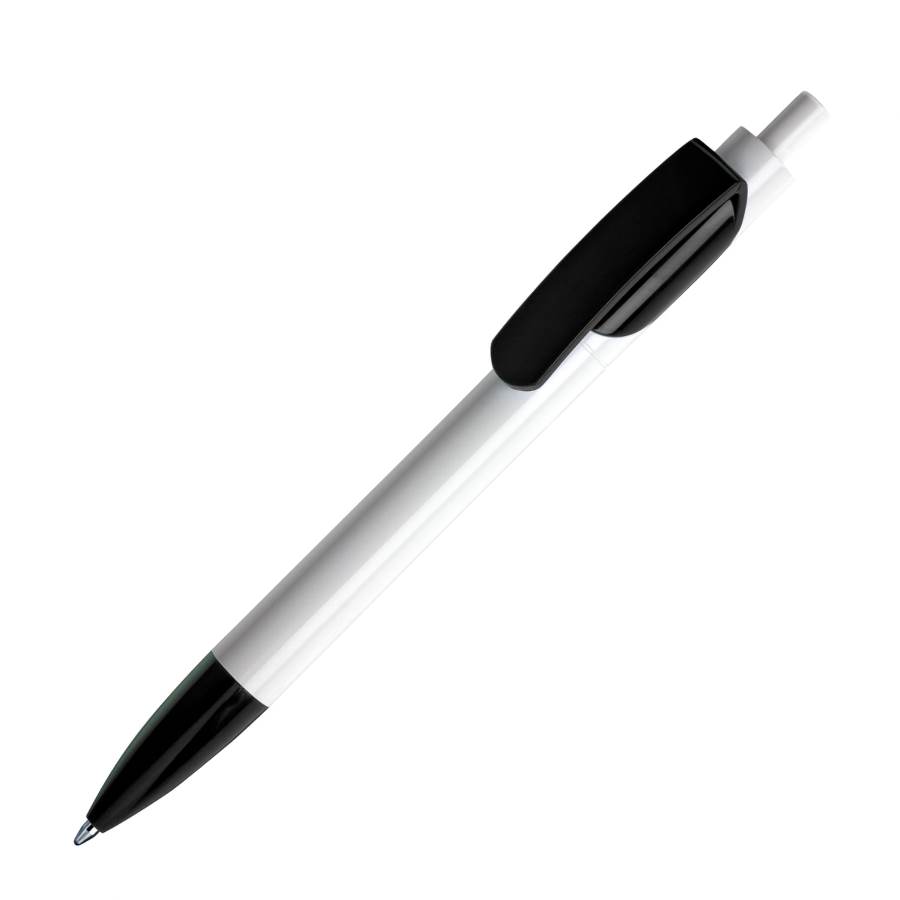 картинка TRIS, ручка шариковая, белый корпус/зеленый, пластик от магазина