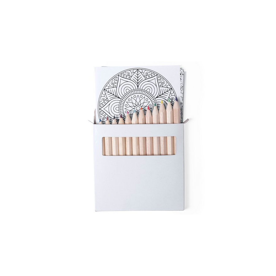 картинка Набор цветных карандашей с раскрасками BOLTEX, 9х9х1см, бумага, дерево, картон от магазина