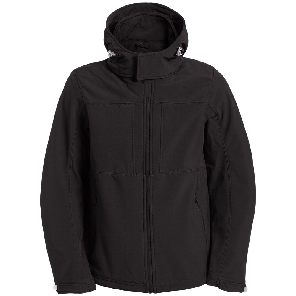 картинка Куртка мужская Hooded Softshell черная от магазина