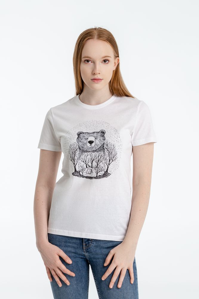 картинка Футболка женская Bear, белая от магазина