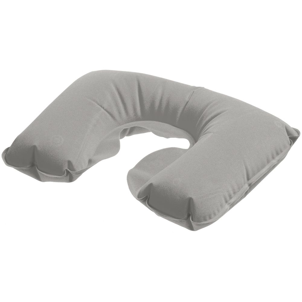 картинка Надувная подушка под шею в чехле Sleep, серая от магазина
