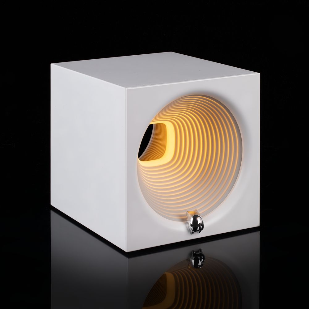 картинка Bluetooth-колонка с подсветкой Volumetric, белая от магазина