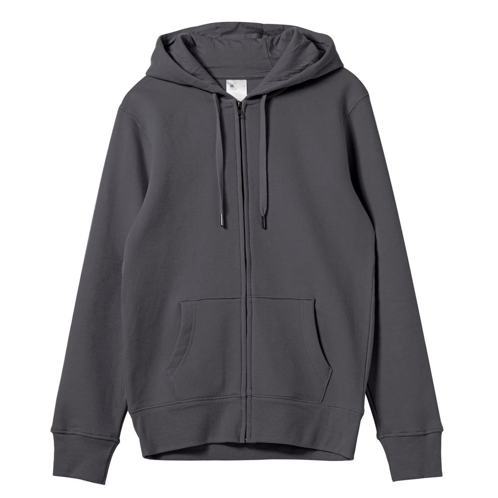 картинка Толстовка на молнии с капюшоном унисекс King, темно-серая от магазина