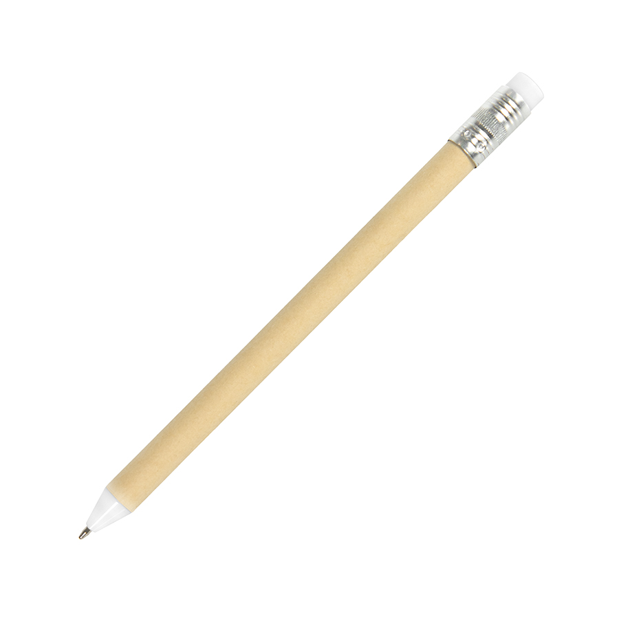 картинка N12, ручка шариковая, белый, картон, пластик, металл от магазина