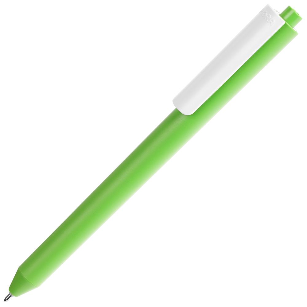 картинка Ручка шариковая Pigra P03 Mat, светло-зеленая с белым от магазина