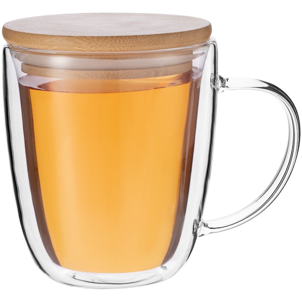 картинка Кружка с двойными стенками Kupla с бамбуковой крышкой от магазина