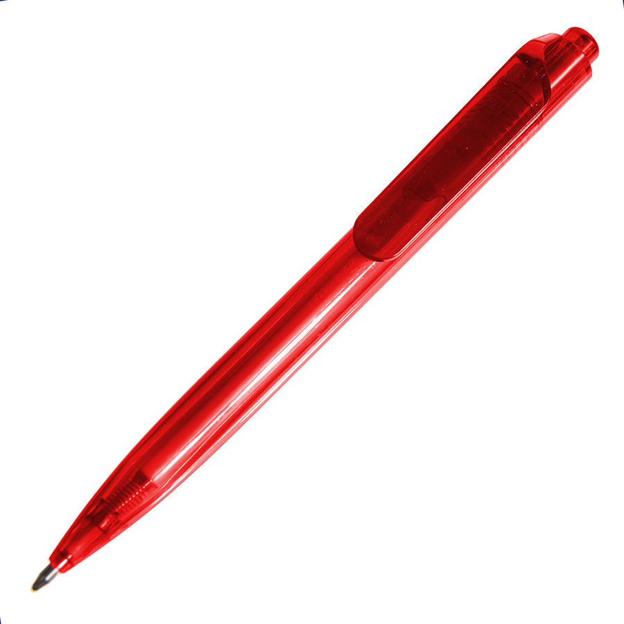 картинка Ручка шариковая N16, красный, RPET пластик, цвет чернил синий от магазина