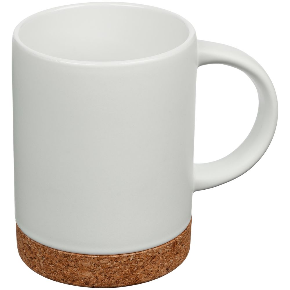 картинка Кружка с пробковой подставкой Corky, белая от магазина