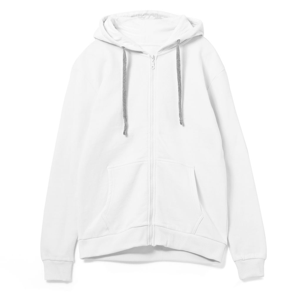 картинка Толстовка на молнии с капюшоном Siverga Heavy, белая (белоснежная) от магазина
