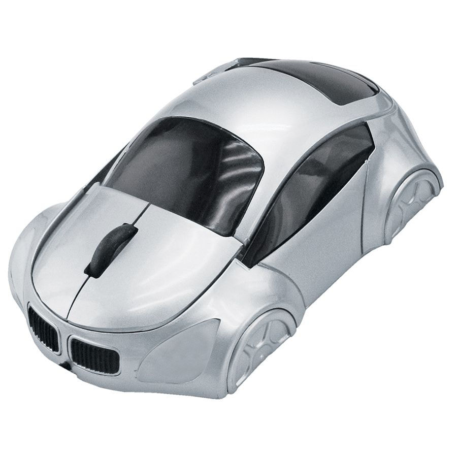 картинка Мышь компьютерная оптическая "Автомобиль"; серебристый; 10,4х6,4х3,7см; пластик; тампопечать от магазина