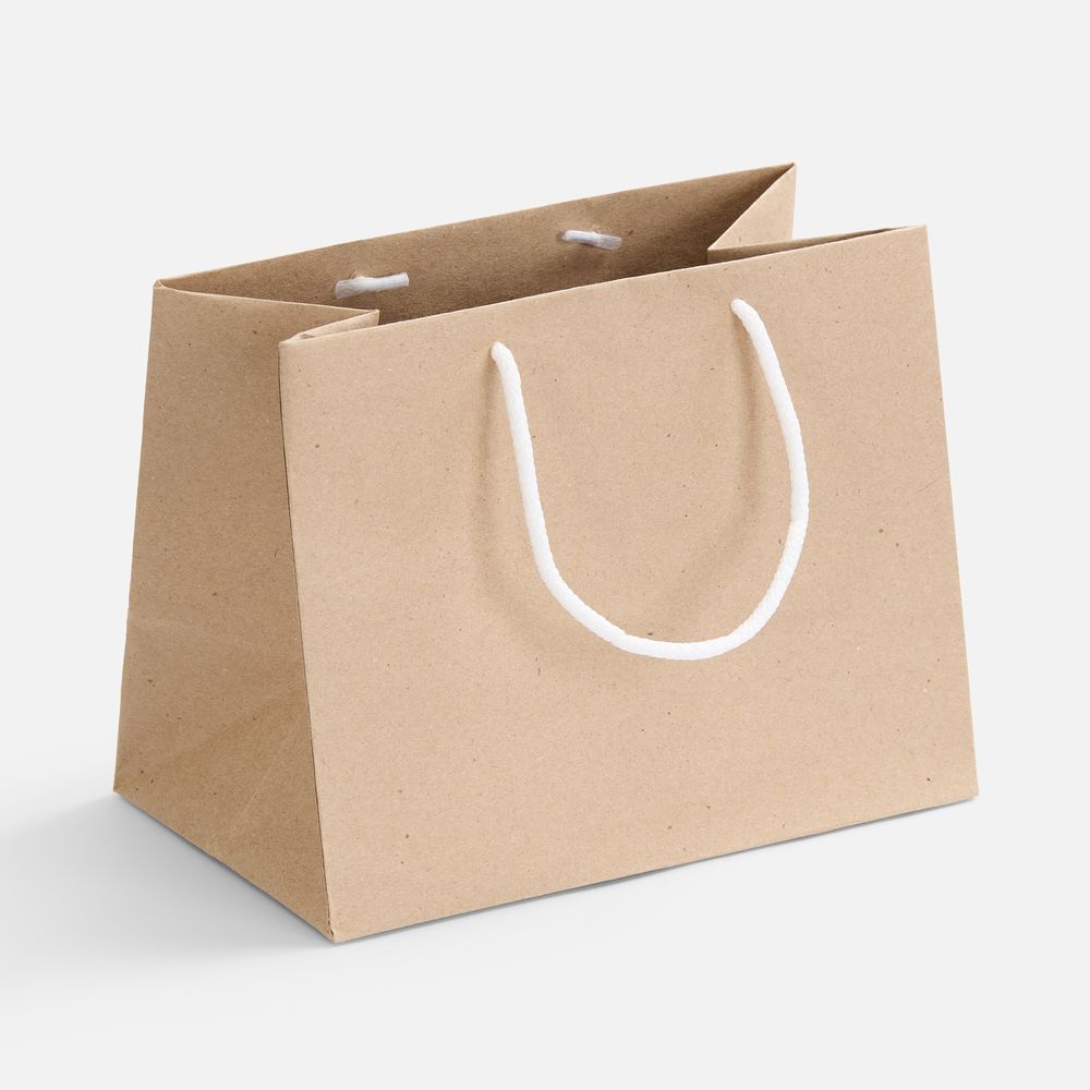 картинка Пакет бумажный Stor, неокрашенный с белыми ручками от магазина