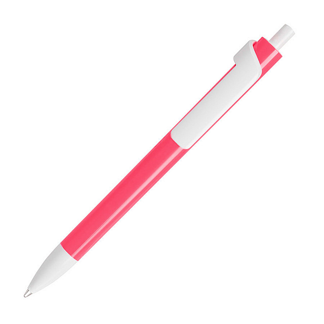 картинка FORTE NEON, ручка шариковая, неоновый красный/белый, пластик от магазина