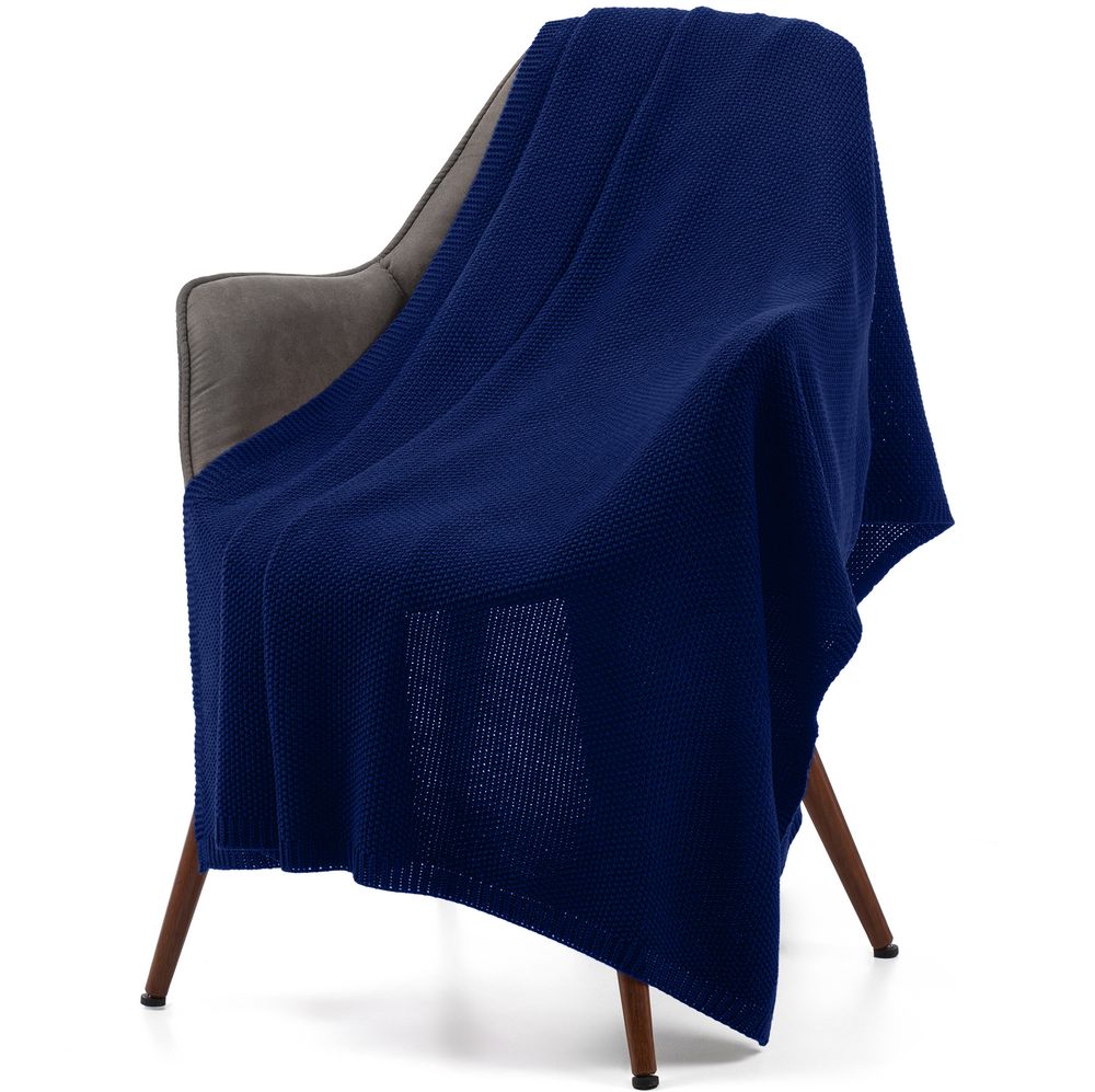 картинка Плед Longview, темно-синий (сапфир) от магазина