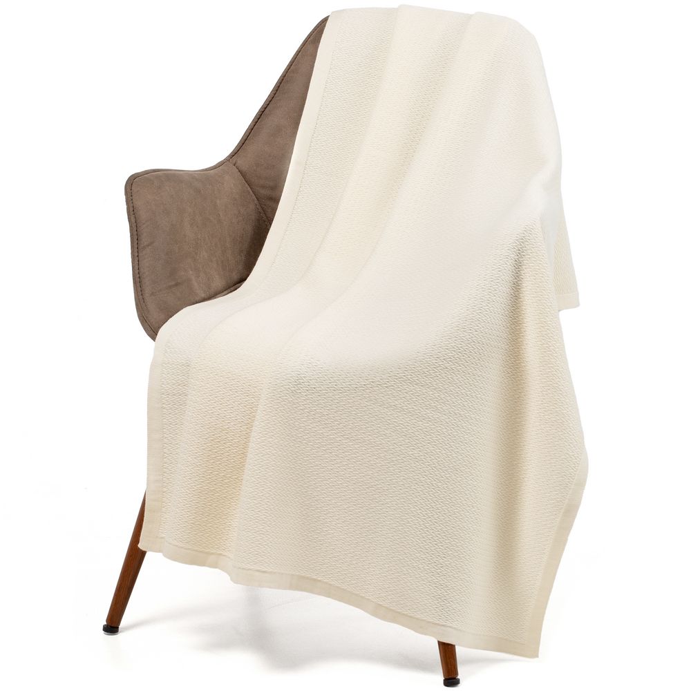 картинка Плед Ornato, молочно-белый (ванильный) от магазина