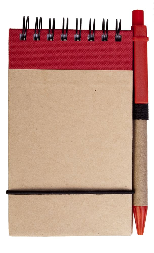 картинка Блокнот на кольцах Eco Note с ручкой, красный от магазина