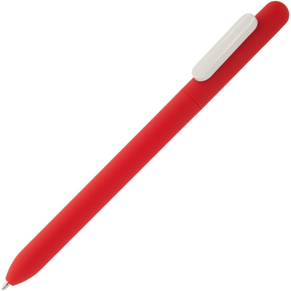 картинка Ручка шариковая Swiper Soft Touch, красная с белым от магазина