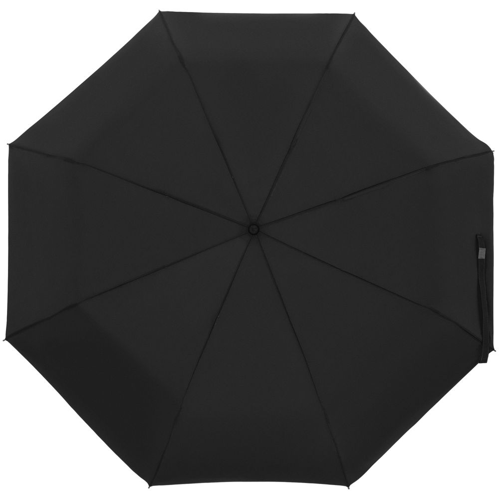 картинка Зонт складной Manifest Color со светоотражающим куполом, черный от магазина