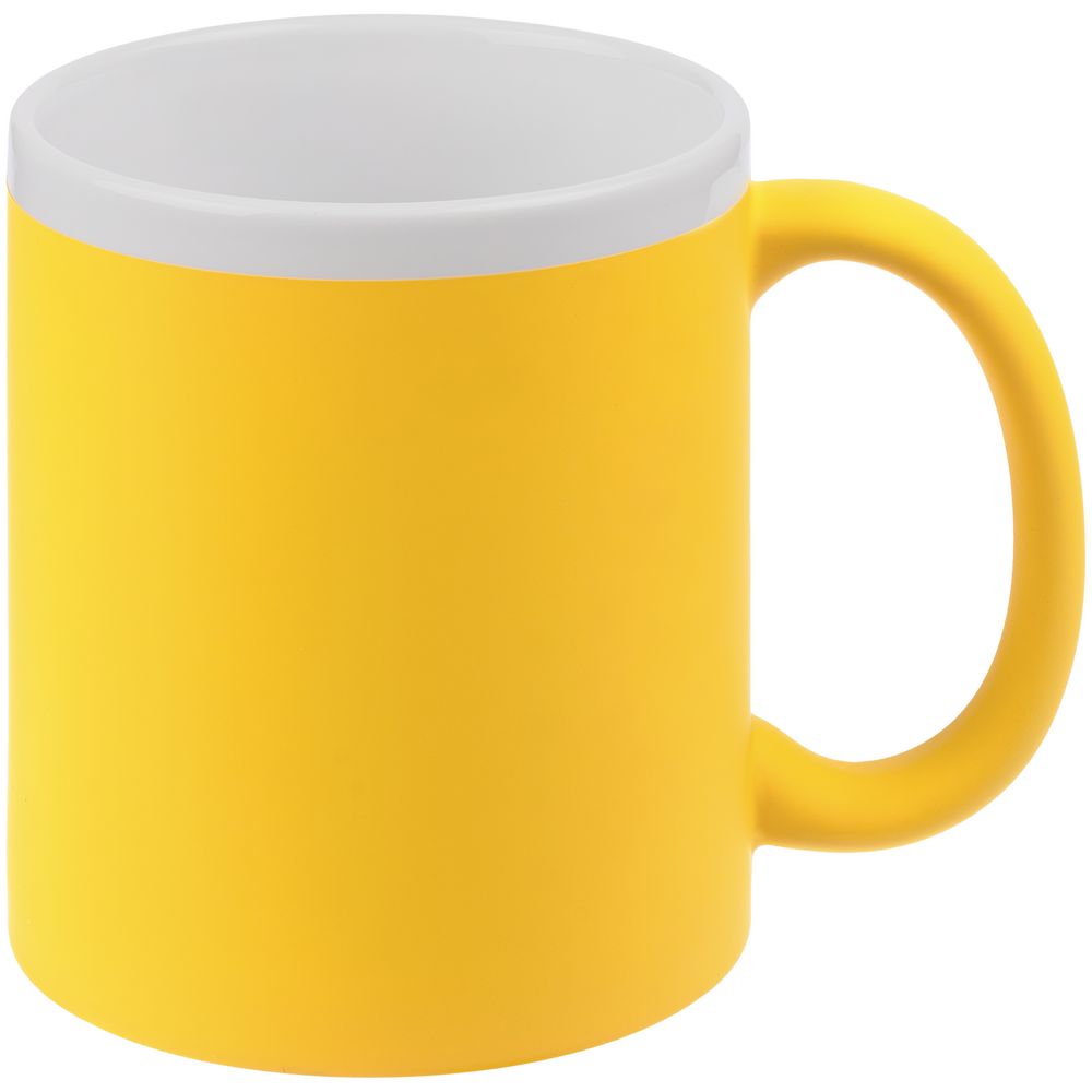 картинка Кружка StopSpot с покрытием софт-тач, желтая от магазина